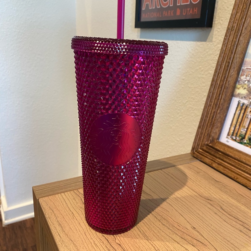 Starbucks Fuchsia Studded Tumbler